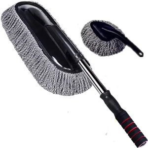 X 070301 Retractable Plastic Fiber Wax Mop Car Wash Dust Removal Cleaning Tool Wax Brush Dust Free Car Duster