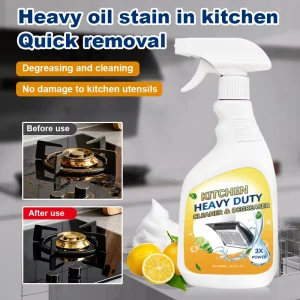X9 Eco Friendly Liquid Kitchen Oil Stains Cleaner for Ovens Stove Tops Heavy Duty Degreaser Multi Surface Cookware 500ml