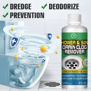 X9 Liquid Drain Cleaner 15 30% Active Ingredients Removes Hair Grease Grime Deodorizes Prevents Clogs for Kitchen Bathroom Sinks