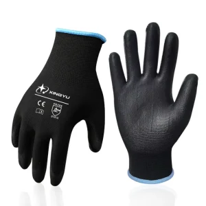 XINGYU 13 Gauge Polyester PU Gloves EN388 Work Safety Gloves Custom Colour Waterproof PU Work Safety Gloves