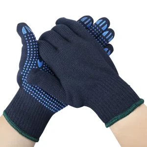 XL Cotton Knitted Work Gloves with PVC Dots Safety Protective Construction Hand Gloves