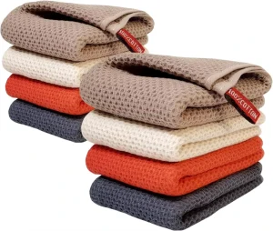 XR New 100% Cotton Dish Cloths Colorful 12 X 12 Inches Kitchen Waffle Tea Towel Customize Design Embroidery Logo