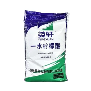 Yingxuan Monohydrate Citric Acid Food Grade 25kg bag Nutrition Enhancers Scale Remover Shrimp Powder Acidity Regulation Citrate