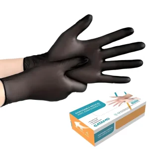 ZSV017 Disposable Vinyl Gloves Powder Free Waterproof Anti Slip for Screen EN420 Certified Customizable Color Black