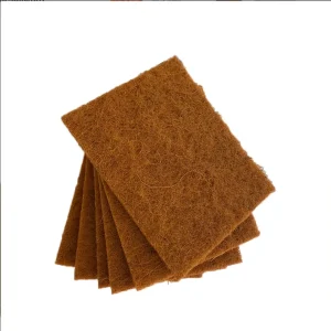 Zero Waste Coconut Scour Sponge Biodegradable Compostable Pads for Kitchen Dishwashing and Cleaning