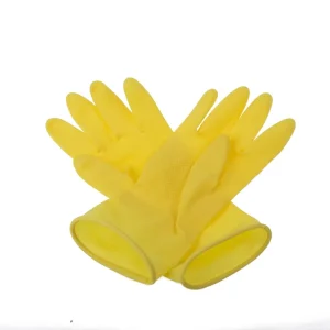 cleaning gloves food grade household latex flocklined glove