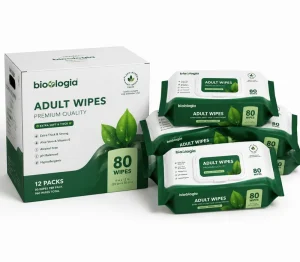 for Gym Fitness Hiking Incontinence Cleansing Disposable Adult Washcloths Wet Wipe 80 Count Rinse