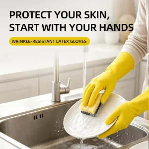 latex household gloves householding rubber gloves safety household cleaning gloves