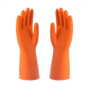 logo Custom Reusable Housework Laundry Waterproof Household Cleaning Non slip Gloves Kitchen Dish Washing Rubber Glove