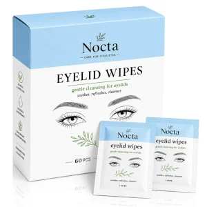 pH Balanced Sensitive Eyelid Wipes Tea Tree Oil Eyelash Cleansing Pads Daily Hygiene Relief Individual Wrapped Eyelid Wipes