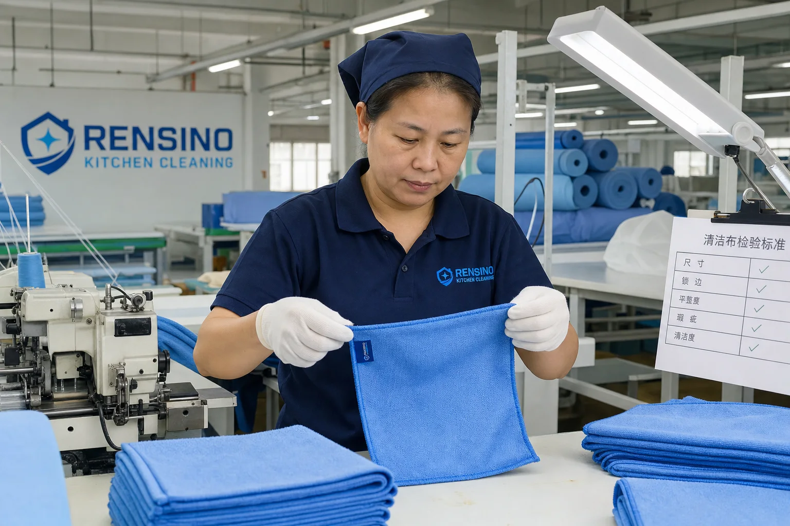 Microfiber cloth quality inspection