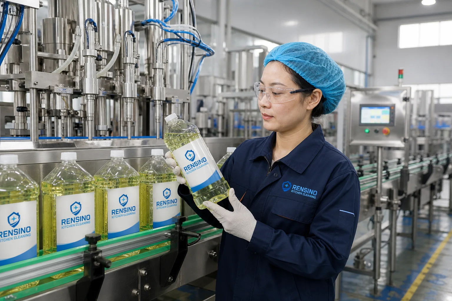 Liquid kitchen cleaner filling line
